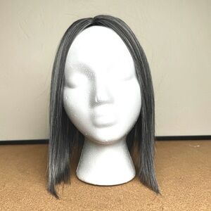Hair Topper, Straight Hair Style, Salt and Pepper, 10” long